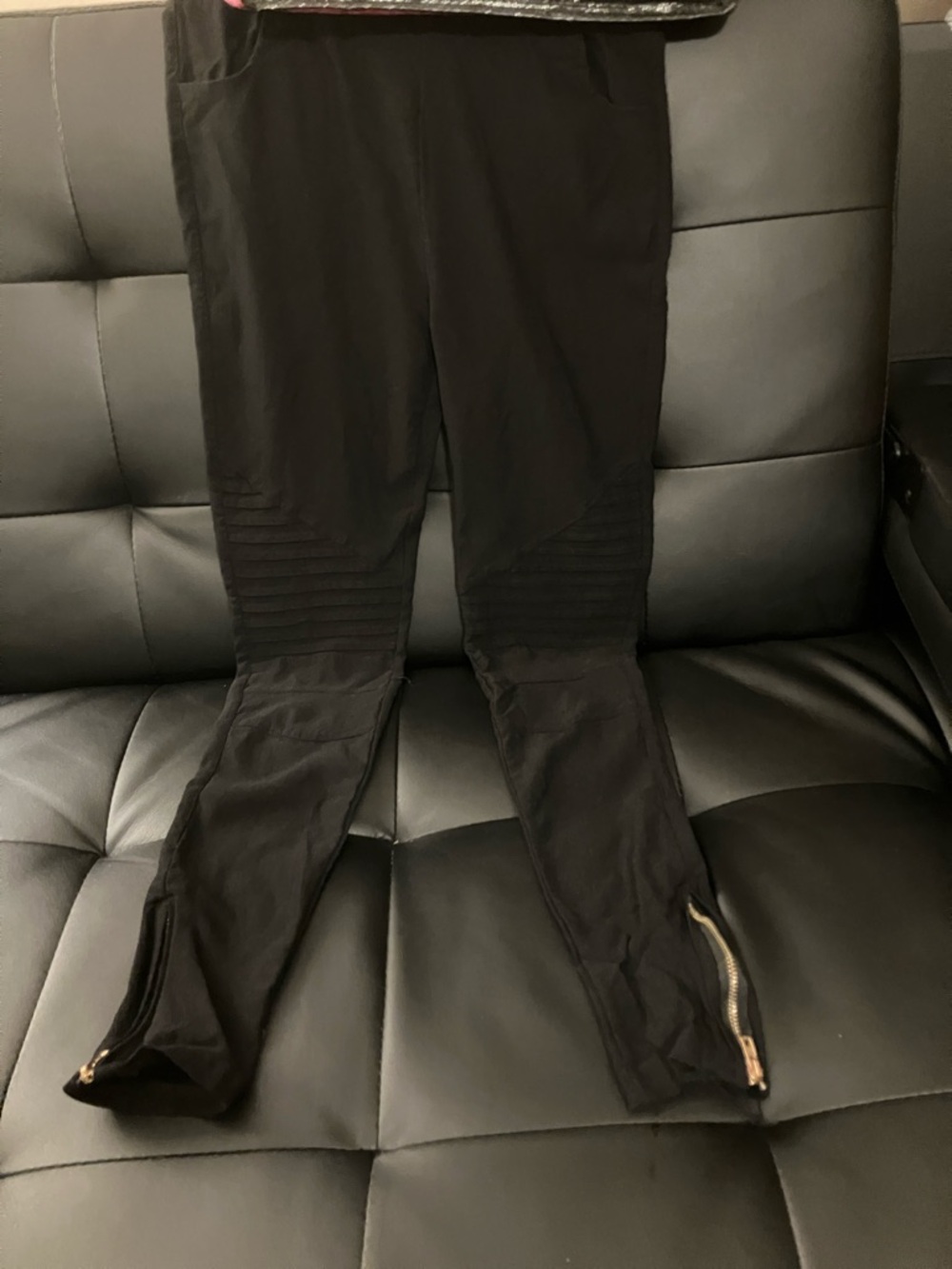 Stretch Pants With Zippered Ankles